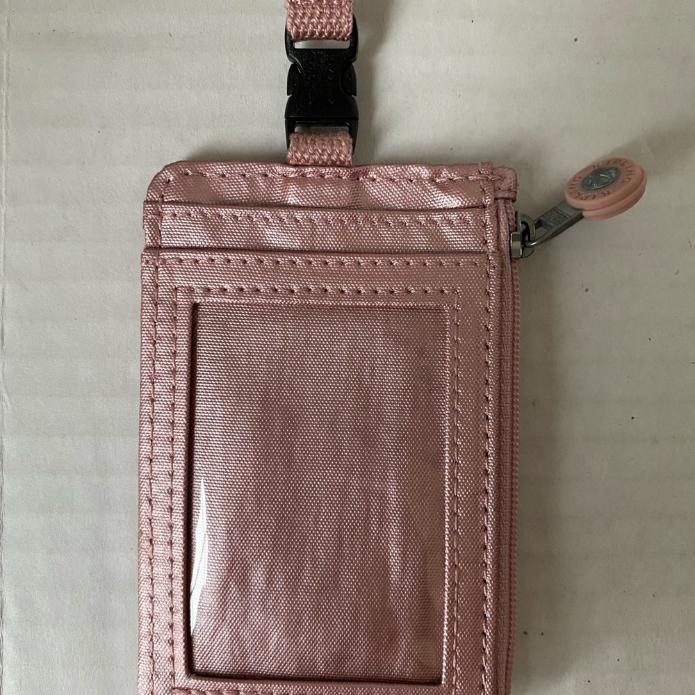 Kipling Lanyard Cardholder Icy Rose Metallic New Without Tags - Picture 4 of 8